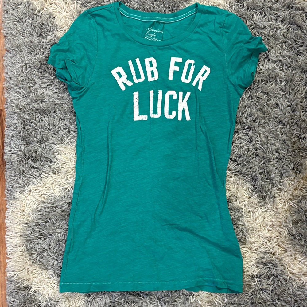 American Eagle Outfitters green graphic tee